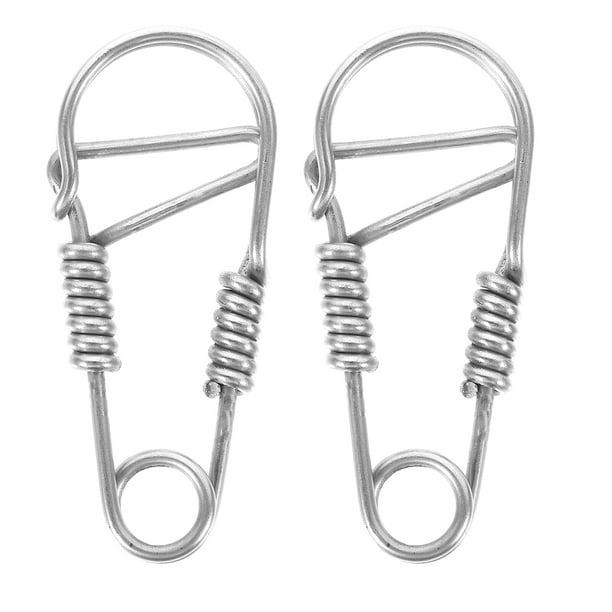 2 ganchos de acero inoxidable para llavero, cierre de presión de metal para llavero de coche, llavero de metal, clip de llavero, mosquetón, accesorio para llavero de coche.