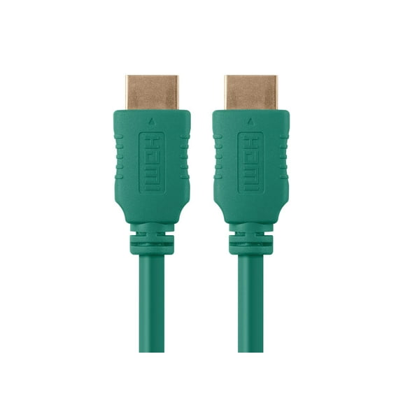 Monoprice 6ft 28AWG High Speed HDMI Cable w/Ferrite Cores - Green