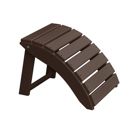 Furniture Barn USA® Poly Folding Round Ottoman Footrest - Tudor Brown