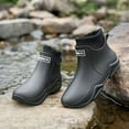 thumbnail image 2 of Dsscvnef Bottes de Pluie pour Femmes en Daim Pointu pour Automne Hiver Chaudes Confortables Décontractées Mode, 2 of 9