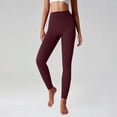 thumbnail image 2 of Womens Yoga Pants High Waist Cargo Butt Lifting Workout Running Women's Pants Watermelon Red L, 2 of 6