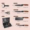 thumbnail image 4 of 6 Piece Kitchen Knife Set, Anti Rust Coating Stainless Steel Chef Knife Set, Knives Set For Kitchen With Scissors And Elegant Gift Box, 4 of 9
