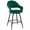 Velvet - Dark Green, variant on ANMINY Swivel Bar Stools Velvet Upholstered Modern Bar Chairs, Set of 2, 26" Counter Height Bar Stools with Hollow Back Island Stools for Home Bar Kitchen Pub