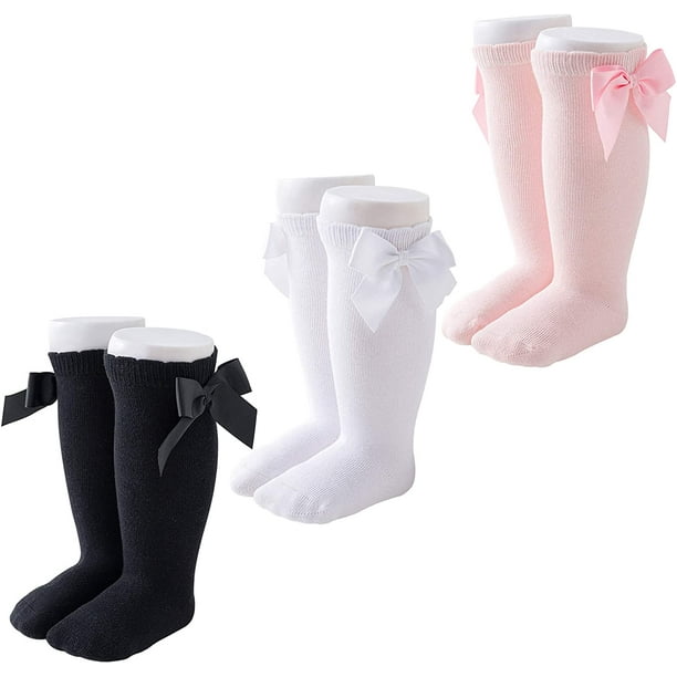 CozyWay Baby Girls Knee High Socks 3/6 Pack Bow Long Stockings
