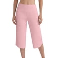 thumbnail image 5 of BLVB Capri Pants for Women High Waist Stretch Women's Capris Workout Yoga Cropped Pants Loose Straight Leg, 5 of 5