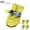 Yellow #4, variant on Waterproof Dog Boots for Small Dogs | Non-Slip Reflective Paw Protectors | 4PC Fleece-Lined Dog Shoes with Adjustable Straps for Puppies