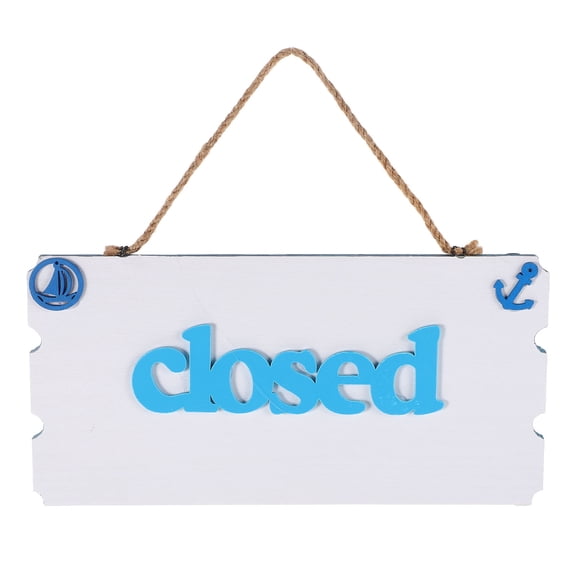 MRLESS Double-Sided Open Closed Sign Wooden Hanging Door Pendant for Restaurant Bar Decor Sky Display Sign