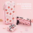 thumbnail image 2 of Estuche portátil para Nintendo Switch y Switch OLED – Kit protector con carcasa rígida, mica de pantalla 9H resistente a las huellas, 10 ranuras para tarjetas de juego, cubiertas para joysticks, 2 of 8