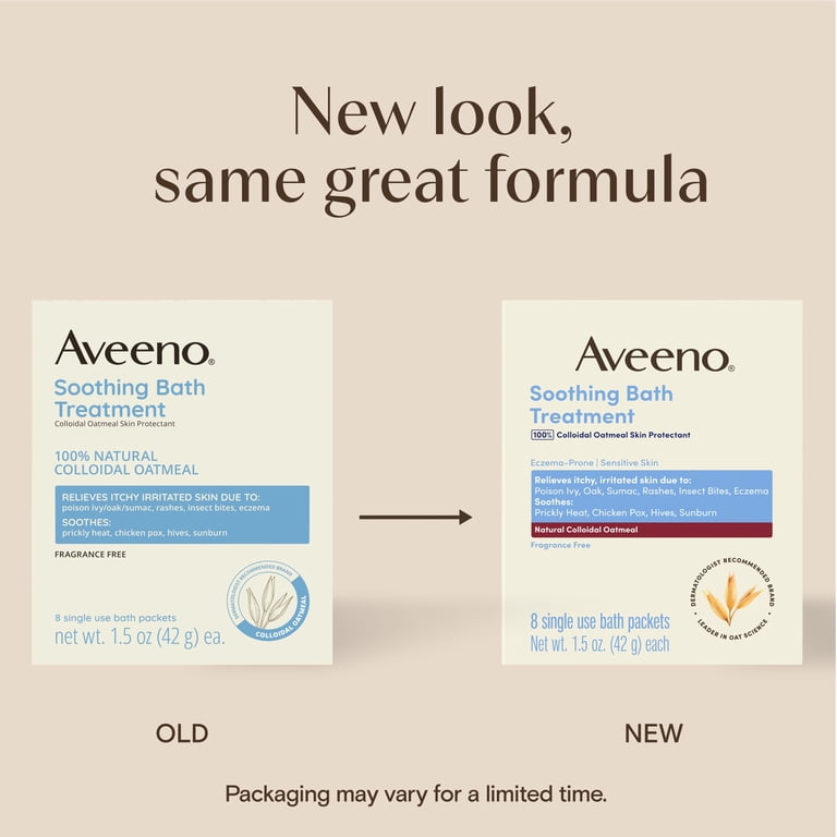 Aveeno Soothing Bath Eczema Treatment, 8 Packets photo 2