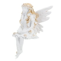 Supvox Guardian Angel Figurine Flower Fairy Statue White 1Set