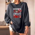 thumbnail image 4 of Sudadera holgada de manga larga para mujer, sudadera con capucha, blusa a cuadros, empalme, manga larga, Tops de moda, jersey Pompotops  gfhjh23747, 4 of 7