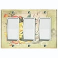 thumbnail image 1 of Metal Light Switch Plate Cover Floral Nature Postcard Newspaper Damask Green FLW092, 1 of 13