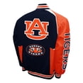 thumbnail image 3 of Men's Franchise Club Navy Auburn Tigers Spirit Cotton Twill Full-Snap Jacket, 3 of 3