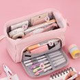 thumbnail image 4 of Large Capacity Pencil Case Bag With Zipper Closure Storage Handheld Simple Stationery Bag For Kids, 4 of 7