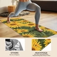 thumbnail image 4 of Yellow Sunflower Field Pattern Hot Yoga Mat Towel Non Slip for Hot Yoga - Quick-Drying Yoga Mat Cover with 4 Corner Pockets with Travel Bag - Hot Yoga Towel Non Slip 70"x26", 4 of 6