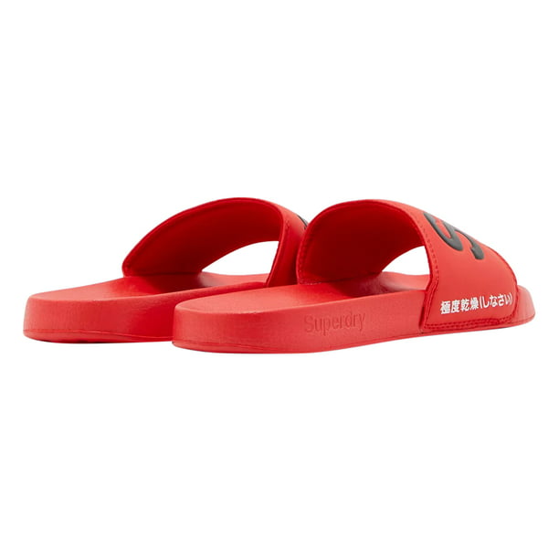 Superdry Mens Polo Slide Sandal RED-S Walmart.com
