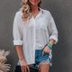 thumbnail image 5 of Camisa holgada de gasa de manga larga con botones a rayas para mujer Camisas de gran tamaño para pri Abanopi XX-grande, 5 of 7