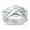 Silver, variant on Sterling Silver Criss Cross Puzzle Ring Size 6