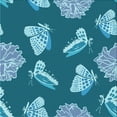 thumbnail image 1 of Ahgly Company Indoor Square Patterned Blue Eyes Blue Area Rugs, 6' Square, 1 of 6