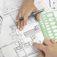 thumbnail image 4 of Plantillas De Dibujos De 9 Uds. Reglas Geométricas De Medición Reglas De Borrador De Plástico Para Ingeniería Construcción Estudio Y Diseño ANGGREK Otros, 4 of 8