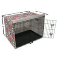 thumbnail image 6 of Dog Lover Dog Crate Cover, Repeating Pattern of Doodle Puppy with Long Ears Glasses and Crown, Easy to Use Pet Kennel Cover Small Dogs Puppies Kittens, 7 Sizes, Pink Multicolor, by Ambesonne, 6 of 6