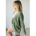 thumbnail image 3 of Women's Green Bay Scalloped Edge Eyelet Knit Batwing Sleeve Cardigan | [ZhiHiMeRi] | L, 3 of 12