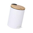 thumbnail image 4 of Cubo de basura con pedal, 3 l, organizador de papel único, para lavandería, estudio, oficina, Blanco, 4 of 9