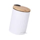 thumbnail image 4 of Cubo de basura con escalón, cesto de basura de cocina, 3L, práctico, impermeable, contenedor de basura para el hogar, para garaje, oficina, terraza Blanco, 4 of 9