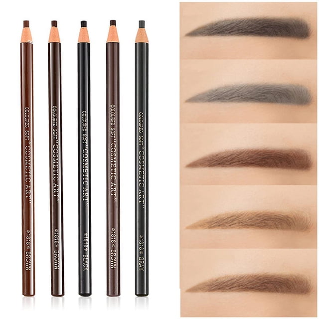 Juego de lápiz para cejas despegable, 5 uds., 5 colores, para dibujar, marcar cejas, lápiz, maquillaje de cejas, herramienta cosmética
