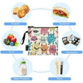 thumbnail image 5 of Haosy 3 Pack Reusable Ziploc Bags BPA Free Healthy Food Storage Bag Leakproof Sandwich Snack Freezer Bags Cartoon Lovely Monsters, 5 of 7