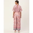 thumbnail image 4 of Moomaya Women's Printed Jumpsuit, V-Neck Sleeveless Wide Leg Loose Boho Style Jumpsuits, 4 of 9