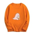 thumbnail image 2 of Antinious Toddler Girls Hoodies Tops,Casual Long Sleeve Sweatshirt for Boys Girls,Fashion Girl And Boy' Casual Long Sleeve Round Neck Printing ,Orange,120, 2 of 3