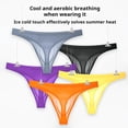 thumbnail image 5 of zeranth Men Thong Low-rise Solid Color Slim Fit Panties 3D U-Convex Breathable Smooth Lines Comfortable Waistband Briefs, 5 of 7