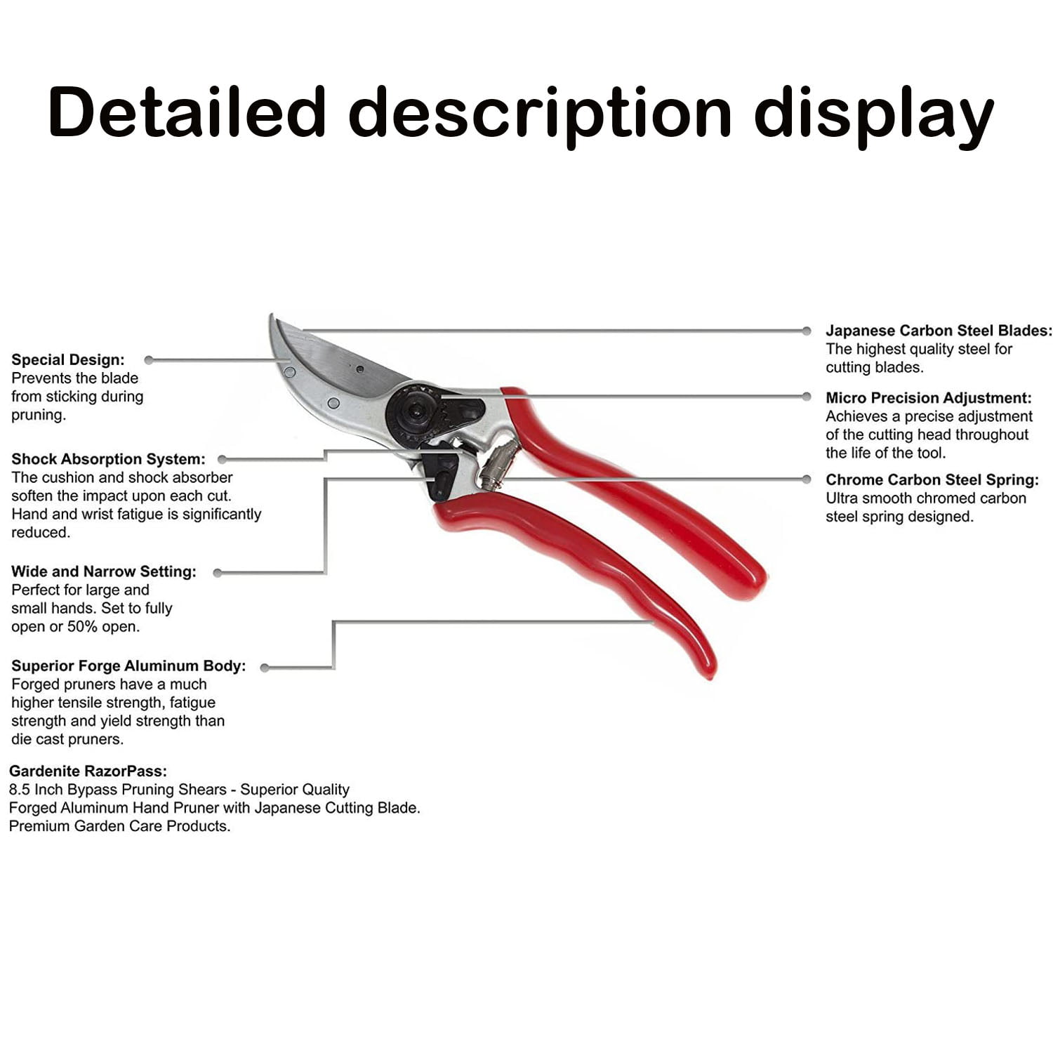 Details about   Professional Bypass Pruning Shears Heavy Duty Garden Pruner for Trees,Shrubs,Hed 