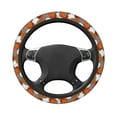 thumbnail image 3 of Bingfone Various Pumpkins Leopard Orange White Steering Wheel Cover - Universal 15 Inches Car Steering Wheel Covers Grip Auto Internal Accessories, 3 of 7
