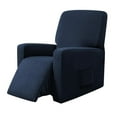 thumbnail image 2 of Elastic Reclining Couch Slip Cover Polyester Sofa Slipcover Dirt- Dark Blue, 2 of 8