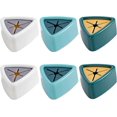 thumbnail image 1 of KAIYANG Ganchos para toallas autoadhesivos de silicona para montaje en pared, pequeños triángulos, 6 piezas, 1 of 5