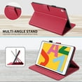 thumbnail image 4 of Dteck Case for Apple iPad 9th Generation 10.2-inch 2021,Magnetic PU Leather Wallet Card Holder Smart iPad 8th/7th Gen 10.2" Case Kickstand Shockproof Automatic wake/sleep Folio Cover,Red, 4 of 7