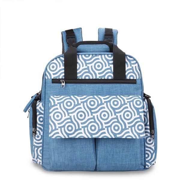 Bolsa de pañales Sunnimix Capacidad Viaje Cochecito con cambiador azul