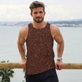 thumbnail image 6 of Cauagu Dark Brown Glitter Print Men's Sleeveless Muscle Shirts,Tank Tops Quick Dry Workout Tank Top Gym Muscle Tee Fitness Bodybuilding T Shirt for Men-Small, 6 of 7