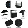 thumbnail image 5 of Jotoa Buffet Cabinet, Farmhouse Coffee Wine Bar Cabinet with Detachable Rack and Glass Holder, Mesh Door, Liquor Coffee Bar Cupboard, Black, 5 of 6
