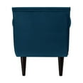 thumbnail image 2 of Alma Tufted Flared Arm Entryway Bench Teal Velvet, 2 of 11