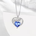 thumbnail image 4 of Juwaliy Heart Women Necklace for Mom Grandma,Blue Tanzanite December Birthstone Necklace Mother's Day Gift Idea Jewelry 925 Sterling Silver Pendant Christmas Birthday Gift from Daughter/Son, 4 of 10