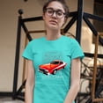 thumbnail image 3 of Tee Hunt Ford '76 Gran Torino Women's T-Shirt Novelty T-Shirt Classic Muscle Car Licensed Tee, Light Blue, XX-Large, 3 of 5