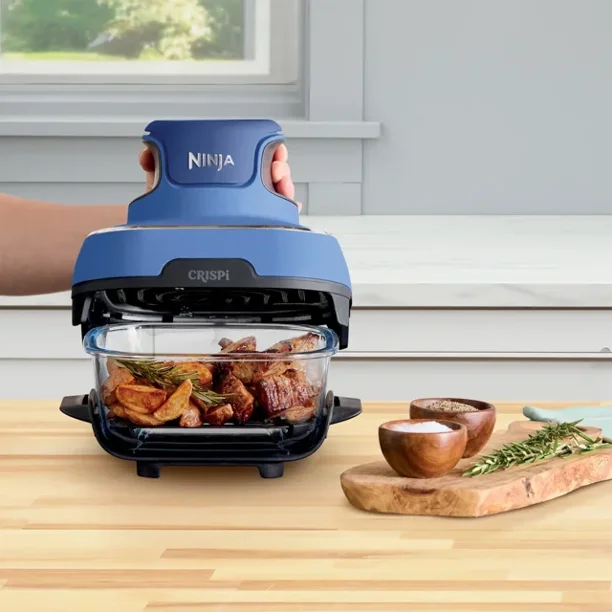 Ninja 公式 Crispi Table Cooker Ninja Crispi 5-in-1 Glass Fryer Cooking System, FN103CCO, 3 Glass