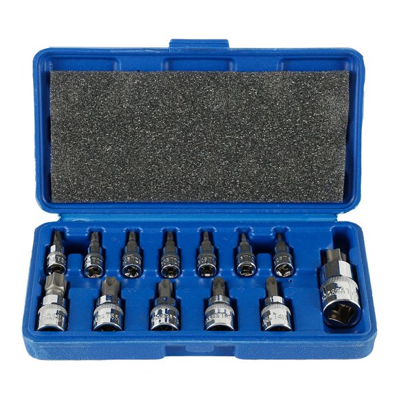 13Pcs Torx Bit Set Screwdriver Torx Bit Socket Set Tamper Resistant Star Bits Set Tamper Proof Torx Bit Socket Set Security Torx Bit Set with Enhanced Storage Case