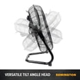 thumbnail image 5 of Remington Ventilador de piso de alta velocidad, unidad de enfriamiento portátil de 3 velocidades, flujo de aire de metal resistente para grandes tiendas, garajes y almacenes, 20 pulgadas, negro, 5 of 5