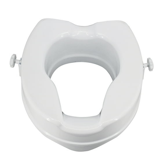 Raised Toilet Seat 300 Lbs Heavy Duty Elevated Toilet Seat with Tightening Clamps Raised Toilet Seats for Most Elongated Toilets (White, 2 Inches)