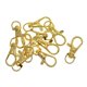 thumbnail image 2 of 10 piezas de metal chapado en oro pequeños cierres giratorios Cordón mosquetón Broche de garra de langosta DIY s Artesanía Joyas hallaz Soledad Llaveros Llaveros, 2 of 7