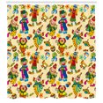 thumbnail image 3 of Ambesonne Cartoon Shower Curtain, Cartoon Clown Print Art, 69"Wx84"L, Yellow Blue, 3 of 3